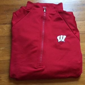 Under Armour Red Half Zip Wisconsin
